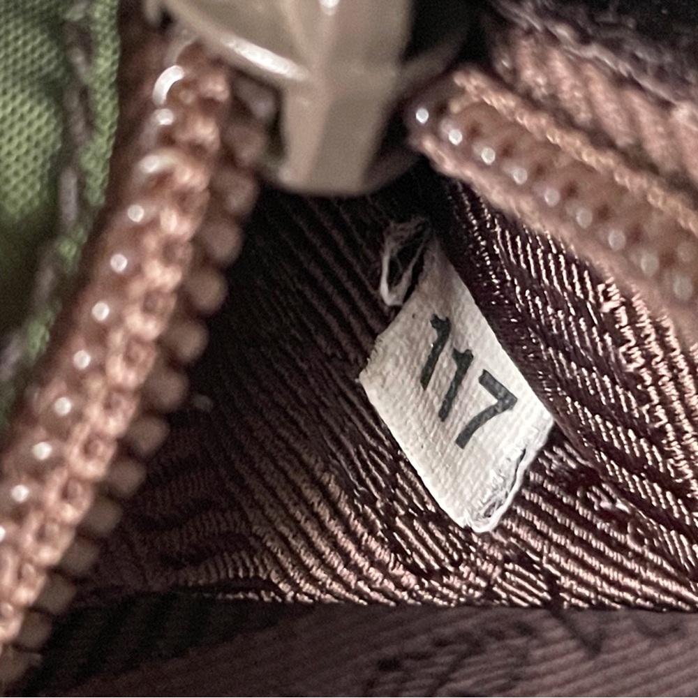 ❤️SOLD❤️Prada rare 90s brown nappa leather green Tessuto nylon shoulder bag - Picture 15 of 15